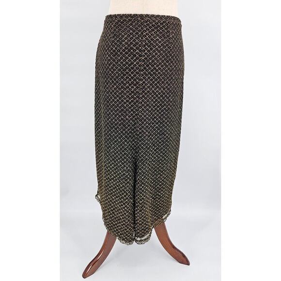 Express Dresses & Skirts - Vtg 90s/Y2K Express Women's L Black & Gold Low Rise Skirt NWT NOS